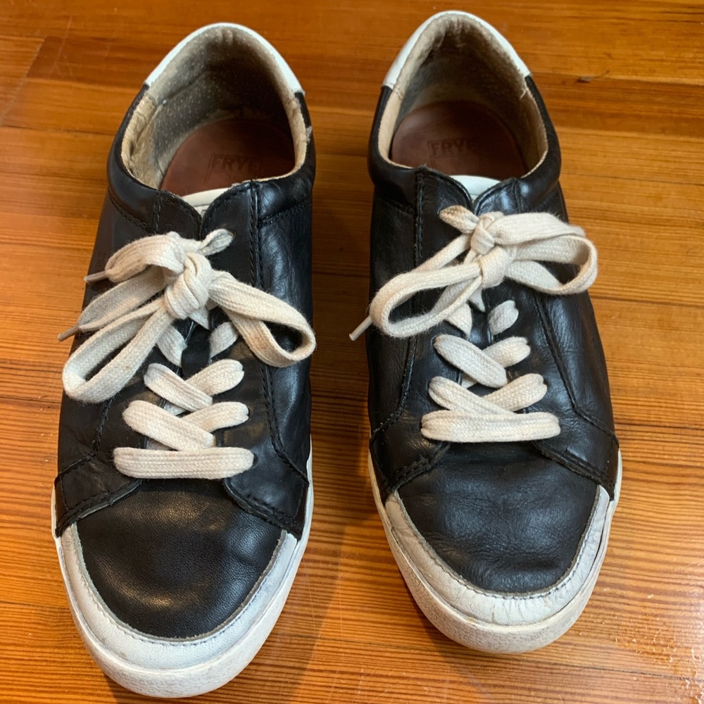 Frye Ivy Low Lace Leather Sneakers